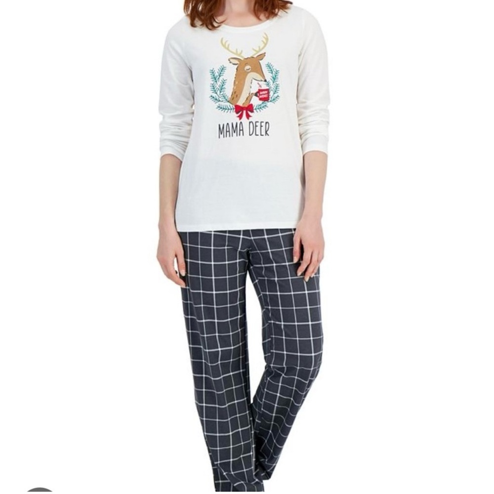Family PJ’s Mama Deer Holiday PJs XXL NWT